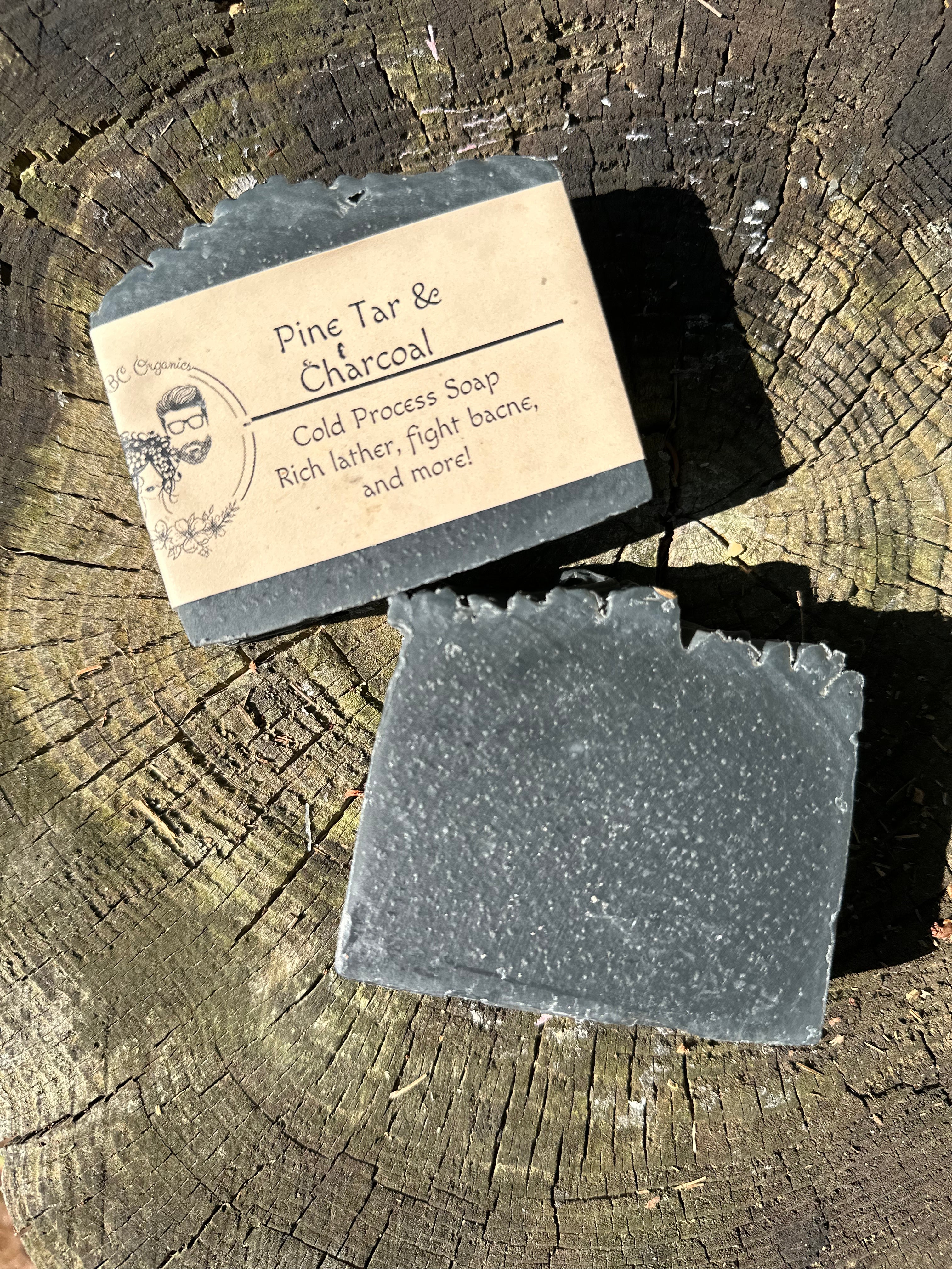 Pine Tar Soap -- goat milk soap with pine tar & essential oils