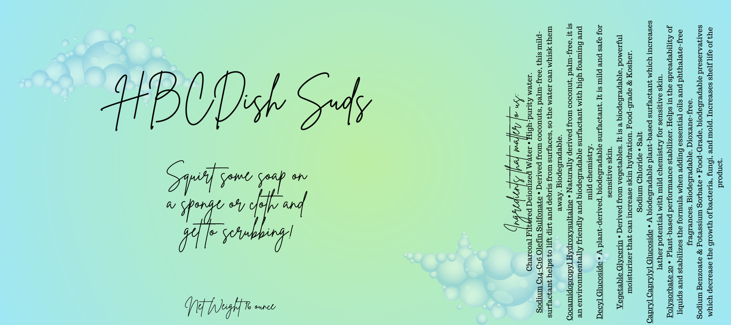 HBC Dish Suds Liquid Dish Soap