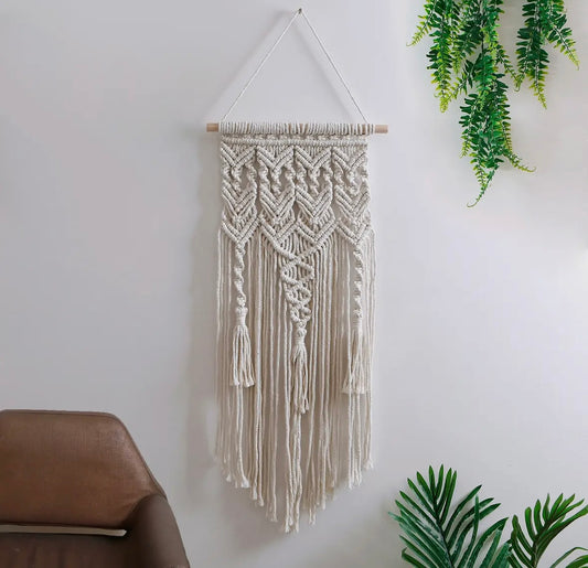 DNA woven macrame tapestry