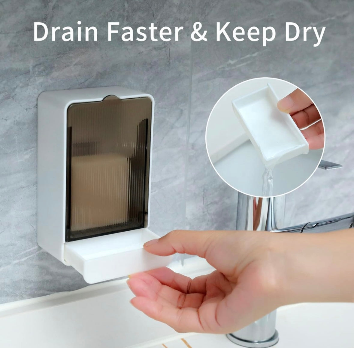 Wall mounted soap drainage dish